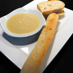Omas Kartoffelsuppe mit frischem Baguette
